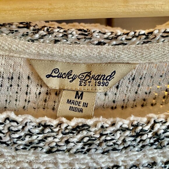 Marled Striped Lucky Brand Sweatshirt Sweater - Picture 2 of 3
